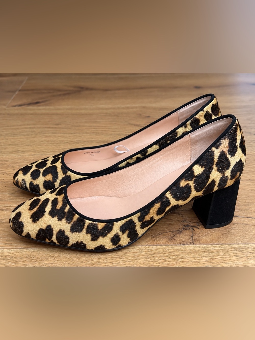 Kate Spade New York Margery Leopard Calf Hair Block Heel Pumps